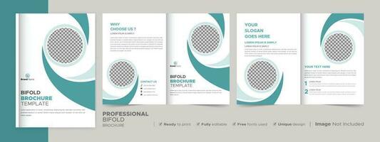 Corporate Bi-fold Brochure Template, Catalog, Booklet Template Design. Fully Editable. vector