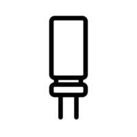 Simple capacitor icon. Electronic component. Vector. vector