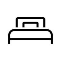 Single bed icon. Inn sign. Vector. vector