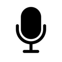 Voice microphone silhouette icon. Vector. vector