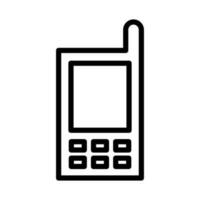 Simple cell phone icon with antenna. Vector. vector