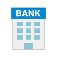 Flat design bank icon vector