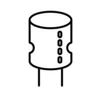 Simple capacitor component icon. Vector. vector