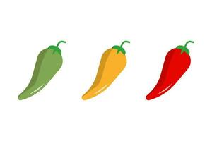 Chili and Jalapeno Icon Set vector