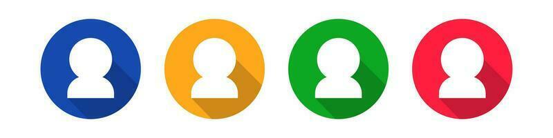 Shaded user icon set. Account icon set. Vector. vector