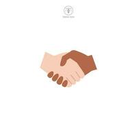 Handshake icon symbol vector illustration isolated on white background