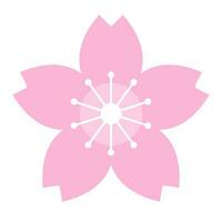 Icon of pink cherry blossom. Japanese flower icon. Vector. vector