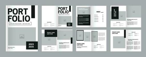 Architecture Portfolio or interior Brochure template vector