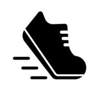 corriendo zapato silueta icono. correr. vector. vector