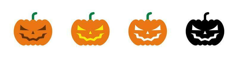 Halloween pumpkin icon set. Halloween design. Vector. vector