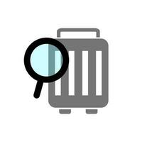 Suitcase luggage inspection. Airport luggage inspection. Vector. vector