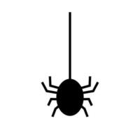 A spider hanging from a web. Vector. vector