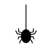 A spider hanging from a web. Vector. vector