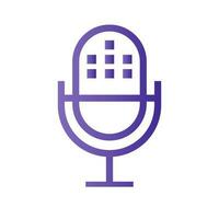 Microphone icon. Podcast. Recording. Vector. vector