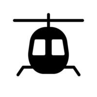 Helicopter silhouette icon. Military helicopter and rescue helicopter. Vector. vector