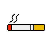 Cigarette and smoke. Smoking area icon. No smoking. Vector. vector