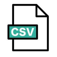 csv datos icono. csv archivo. vector. vector