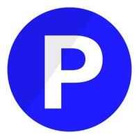 Simple round parking and bicycle parking sign. Vector. vector