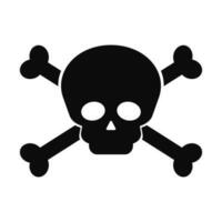 Crossed bones and skull. Pirate and danger icon. Vector. vector