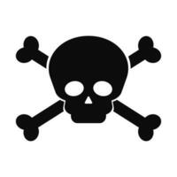 Crossed bones and skull. Pirate and danger icon. Vector. vector