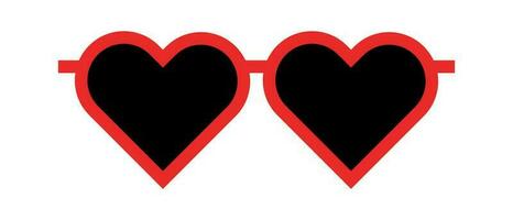 Heart sunglasses, heart glasses. Party or affection. Vectors. vector