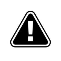 Triangular warning symbol. Silhouette icon of exclamation. Caution or danger. Vector. vector