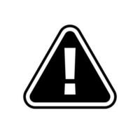 Triangular warning symbol. Silhouette icon of exclamation. Caution or danger. Vector. vector