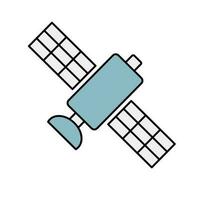 Flat design satellite icon. Vector. vector