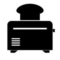 Toaster silhouette icon. Baking bread. Cooking electric product. Vector. vector