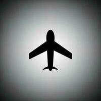Airplane silhouette icon. Passenger plane or aircraft. Vector. vector