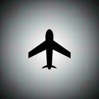 Airplane silhouette icon. Passenger plane or aircraft. Vector. vector