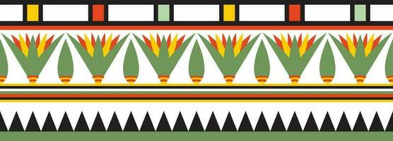 Vector ancient colored egyptian seamless ornament. Endless national ethnic border, frame