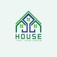 Free vector real estate logo template design