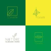 Free vector nature logo design and concept