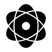 Atom silhouette icon vector