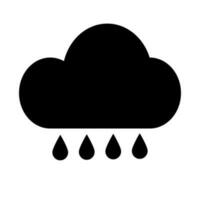 Rainy weather silhouette icon. Rainy. Vector. vector