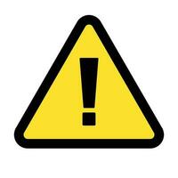 Triangular hazard sign. Exclamation sign. Vector. vector