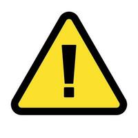 Triangular hazard sign. Exclamation sign. Vector. vector