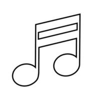 Simple musical note icon. Music. Vector. vector