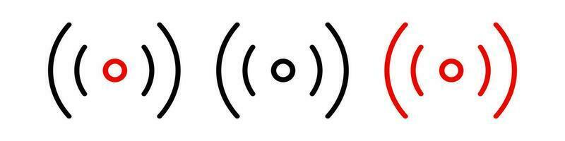Icon set for live streaming and radio waves. Live internet streaming. Vector. vector