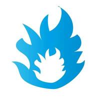 Blue fire icon. Burning. Vector. vector