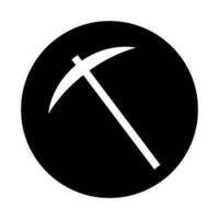 Round pickaxe icon. Mining and excavation. Vector. vector