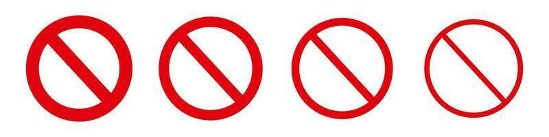 Prohibited Sign Icon Set. Strictly prohibited signs. Vector. vector