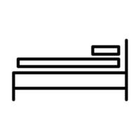sencillo cama icono. dormir. alojamiento. vector. vector