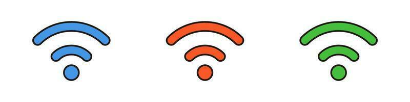 Wi-Fi sign set. Network Icon Set. Wireless Radio. Vector. vector