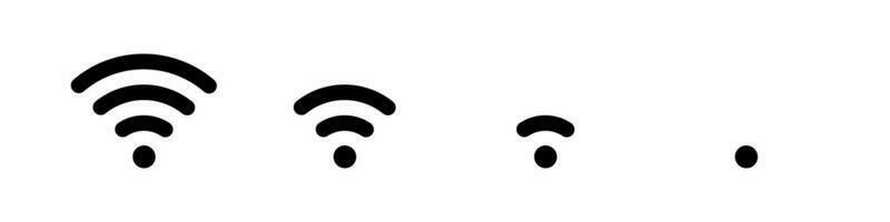 Wi-Fi signal level icon set. vector