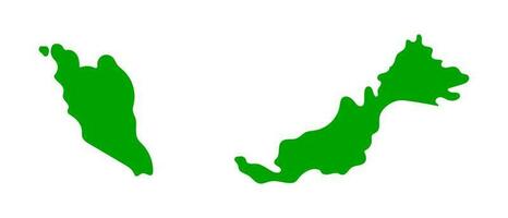 Malaysia Map Icon. Malay Peninsula and Borneo. Vector. vector