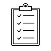 Simple checkboard icon. Task list and clipboard. Vector. vector