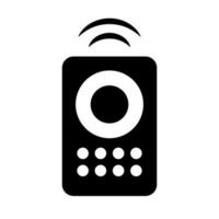 Remote controller and radio wave silhouette icon. Vector. vector