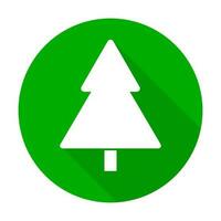 Shaded round tree icon. Vector. vector